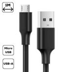 Cellect USB-micro usb adatkábel, 1m, fekete (MDCU-MIC-USB)
