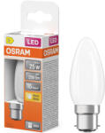 OSRAM B22d LED 1, 8W, 250 lm, 2700 K, melegfehér, opál üveg-25 W izzó helyett - Star Classic B (4099854466199)
