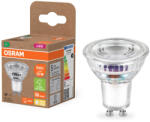 OSRAM GU10 LED 1, 4W, 250 lm, 2700 K, melegfehér, áttetsző üveg-35 W izzó helyett - Superstar+ Spot PAR16 (4099854245190)