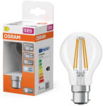 OSRAM B22d LED 5, 9W, 806 lm, 4000 K, hidegfehér, áttetsző üveg-60 W izzó helyett - Star Classic A filament (4099854469251)