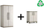  Zárható Excellence XL osztott szekrény + Zárható alacsony Excellence LOW szekrény AKIÓS
