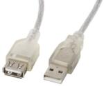 Lanberg Cablu Date Lanberg CA-USBE-12CC-0018-TR USB 2.0 USB A 1.8m Transparent (5901969413786)