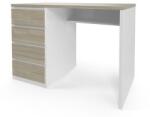 Viva 2 Irodai asztal Viva baloldali fiókokkal, 110 x 76 x 60 cm, oyster tölgy/fehér
