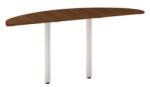 Alfa Office Alfa 100 asztal toldóelem, 160 x 45 x 73, 5 cm, félkör, dió mintázat