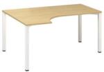 Alfa Office Alfa 200 ergo irodai asztal, 180 x 120 x 74, 2 cm, balos kivitel, vadkörte mintázat, RAL9010