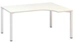 Alfa Office Alfa 200 ergo irodai asztal, 180 x 120 x 74, 2 cm, jobbos kivitel, fehér mintázat, RAL9010