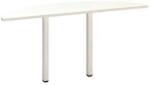 Alfa Office Alfa 200 asztal toldóelem, 160 x 45 x 74, 2 cm, félkör, fehér mintázat, RAL9010