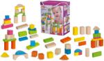Eichhorn Cuburi din lemn Nature and Coloured Wooden Blocks Eichhorn mix colorate și naturale 60 buc de la 12 luni dimensiunea 25 mm (EH88021)
