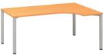 Alfa Office Alfa 200 ergo irodai asztal, 180 x 120 x 74, 2 cm, jobbos kivitel, bükk Bavaria mintázat, RAL9022
