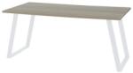 Viva 2 Viva Shape irodai asztal, 200 x 80 x 75 cm, egyenes kivitel, fehér lábakkal, osztriga tölgy