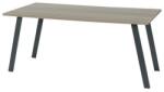 Viva 2 Viva Standard irodai asztal, 180 x 80 x 75 cm, egyenes kivitel, antracit lábakkal, osztriga tölgy