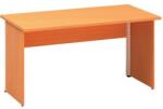 Alfa Office Alfa 100 irodai asztal szürke lábazattal, 140 x 70 x 73, 5 cm, egyenes kivitel, bükk Bavaria mintázat