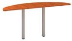 Alfa Office Alfa 200 asztal toldóelem szürke lábazattal, 45 x 162, 5 x 74, 2 cm, félkör, cseresznye mintázat