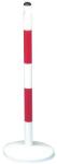 Mottez Reva fém sorompóoszlop, magassága 90 cm, piros/fehér, 1 db lánchoz