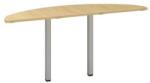 Alfa Office Alfa 200 asztal toldóelem szürke lábazattal, 45 x 162, 5 x 74, 2 cm, félkör, vadkörte mintázat
