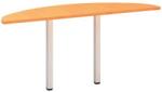 Alfa Office Alfa 200 asztal toldóelem, 160 x 45 x 74, 2 cm, félkör, bükk Bavaria mintázat, RAL9010