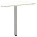 Alfa Office Alfa 200 asztal toldóelem, 80 x 35 x 74, 2 cm, félkör, fehér mintázat, RAL9022