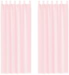 vidaXL 2 db világos rózsaszínű fátyolfüggönyök hurokkal 140x260 cm 0.33 kg 4102280 (4102280)