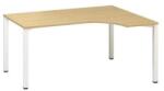 Alfa Office Alfa 200 ergo irodai asztal, 180 x 120 x 74, 2 cm, jobbos kivitel, vadkörte mintázat, RAL9010