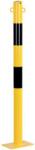 Crash Stop fém terelőoszlop, fűzőszemmel, magassága: 1 m, fekete-sárga