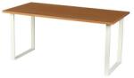 Viva 2 Viva Square irodai asztal, 160 x 80 x 75 cm, egyenes kivitel, fehér lábakkal, bükk