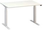 Alfa Office Alfa Up állítható magasságú irodai asztal fehér lábazattal, 120 x 80 x 61, 5-127, 5 cm, fehér mintázat