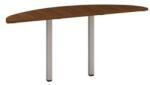 Alfa Office Alfa 200 asztal toldóelem szürke lábazattal, 45 x 162, 5 x 74, 2 cm, félkör, dió mintázat