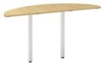 Alfa Office Alfa 100 asztal toldóelem szürke lábazattal, 40 x 142, 5 x 73, 5 cm, félkör, vadkörte mintázat