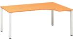 Alfa Office Alfa 200 ergo irodai asztal, 180 x 120 x 74, 2 cm, jobbos kivitel, bükk Bavaria mintázat, RAL9010