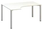 Alfa Office Alfa 200 ergo irodai asztal, 180 x 120 x 74, 2 cm, balos kivitel, fehér mintázat, RAL9022