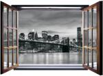 DEGRETS Fotótapéta DEGRETS 83724 Brooklyn 3D ablak textil, 145x201cm (83724)