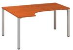 Alfa Office Alfa 200 ergo irodai asztal, 180 x 120 x 74, 2 cm, balos kivitel, cseresznye mintázat, RAL9022