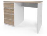 Viva 2 Irodai asztal Viva baloldali fiókokkal, 110 x 76 x 60 cm, szonoma tölgy/fehér