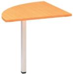 Alfa Office Alfa 200 asztal toldóelem, 80 x 80 x 74, 2 cm, 1/4-ed kör, bükk Bavaria mintázat, RAL9010