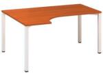 Alfa Office Alfa 200 ergo irodai asztal, 180 x 120 x 74, 2 cm, balos kivitel, cseresznye mintázat, RAL9010