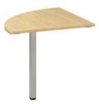 Alfa Office Alfa 200 asztal toldóelem, 80 x 80 x 74, 2 cm, negyedkör, vadkörte mintázat, RAL9022