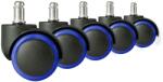 Sofotel Gumírozott ülésgörgők fekete/kék 5 db (TE2572)
