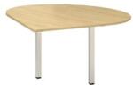 Alfa Office Alfa 200 asztal toldóelem fehér lábazattal, 120 x 120 x 74, 2 cm, csepp, jobbos kivitel, vadkörte mintázat