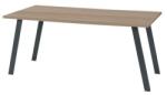 Viva 2 Viva Standard irodai asztal, 140 x 80 x 75 cm, egyenes kivitel, antracit lábakkal, sonoma tölgy