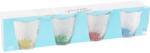 Excellent Houseware 4 db-os pohár készlet, Excellent Houseware cikk, üveg, 8, 5x9 cm, 300 ml, átlátszó/többszínű (KO-170488640)
