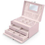 Massido Ékszeres doboz tükörrel - Rózsaszín