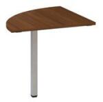 Alfa Office Alfa 200 asztal toldóelem, 80 x 80 x 74, 2 cm, negyedkör, dió mintázat, RAL9022