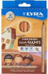 LYRA Color Giant vastag, natúr testű színes ceruzák, bőrtónus színek, 12 darabos készlet (3931124)