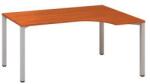 Alfa Office Alfa 200 ergo irodai asztal, 180 x 120 x 74, 2 cm, jobbos kivitel, cseresznye mintázat, RAL9022