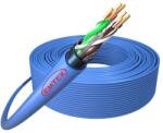 Emtex Cablu F/UTP CAT6 Cupru Emtex EMT-FTP6-23AWG. 1-LSZH-DCA, manta LSZH, 24 AWG/1, Fluke Pass, albastru, tambur 305 m (EMT-FTP6-23AWG.1-LSZH-DCA)