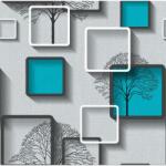 DEGRETS Tapéta DEGRETS 1490 Papír, Nelmi 3D türkiz, Méret: 0.53m x 10.05m = 5.3 m2 (1490)