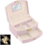 Massido Ékszeres doboz tükörrel - Rózsaszín, Bézs