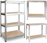 Plonos Fém ipari polcrendszer MDF lapokkal 180x90x40cm - 600kg teherbírás - pepita - 8 090 Ft