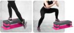 NeoSport Step Pad állítható magassággal, 3 fokozat, 68x28x20cm, 200 kg terhelhetőség - Fekete, Rózsaszín