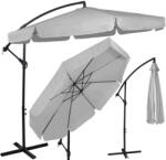 SPRINGOS Umbrela de gradina cu brat lateral banana, cu husa, 300cm, gri deschis (GU0042)